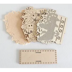 Вышивка крестом на деревянной основе Салфетница «Морские сокровища» SO-106