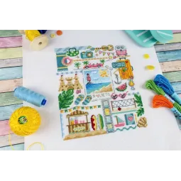 Набор для вышивания крестом "Сэмплер. На пляже" SNV-883