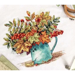 Набор для вышивания крестом «Алые гроздья рябины» SNV-878