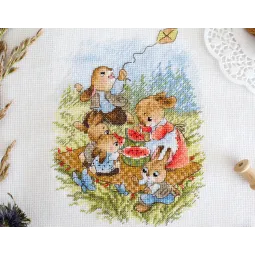 Cross stitch kit "Watermelon picnic" SM-764