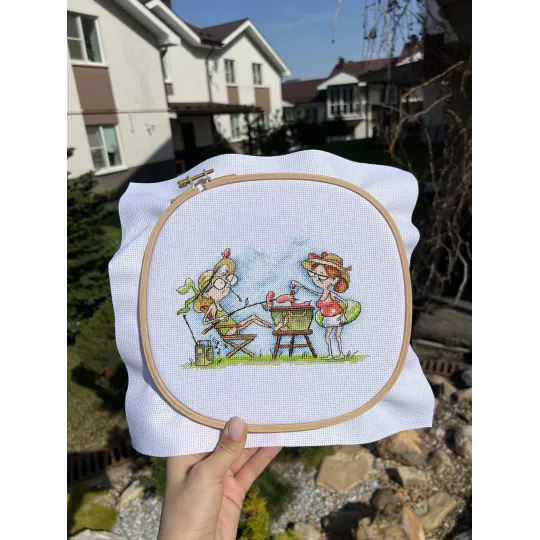 Cross stitch kit "Grannies on a picnic" SANB-21 (D)