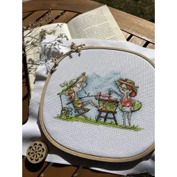 Cross stitch kit "Grannies on a picnic" SANB-21 (D)