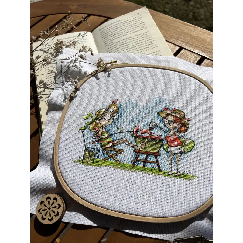 Cross stitch kit "Grannies on a picnic" SANB-21 (D)