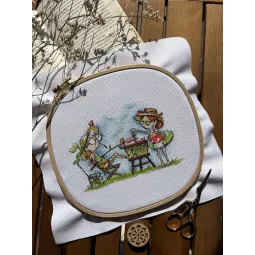 Cross stitch kit "Grannies on a picnic" SANB-21 (D)