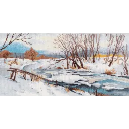 Kryželiu siuvinėjimo rinkinys "Upės krantas" S1612