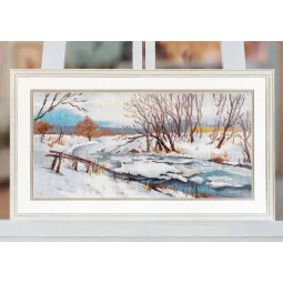 Kit de point de croix "Bord de rivière" S1612