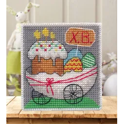 Kryželių siuvinėjimo rinkinys "Magnetas. Su šv. Velykomis" S1599