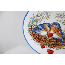 Siuvinėjimo rinkinys Birds in the nest 30x30 cm S/RS024