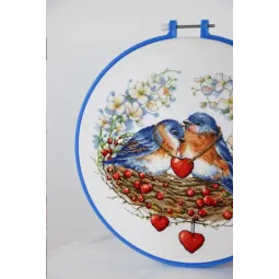 Siuvinėjimo rinkinys Birds in the nest 30x30 cm S/RS024
