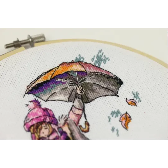 Pluie de set de pénégraphie de Needlecraft 16x11,5 cm s / m019