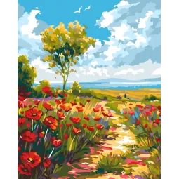 Kit de peinture par numéros "Jour d'été" 40x50 cm W049 0425