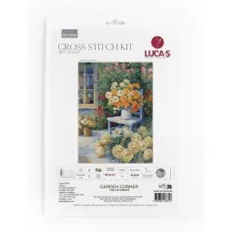 Kryželiu siuvinėjimo rinkinys "Garden Corner" 27x36,5cm SBU5056