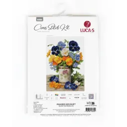 Kreuzstich-Set "Stiefmütterchen-Bouquet" 23x30cm SB7035