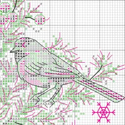 Kit de point de croix Arbre de Noël D70-09624