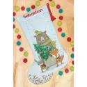 Kit de point de croix Bas de Noël Animaux de la forêt D70-09621