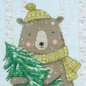Kit de point de croix Bas de Noël Animaux de la forêt D70-09621