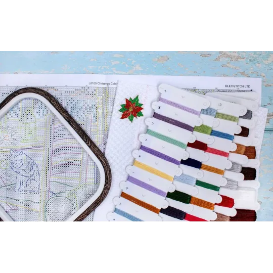 Набор для вышивания крестом «Рождественский домик» 43x29 см SLETIL8105