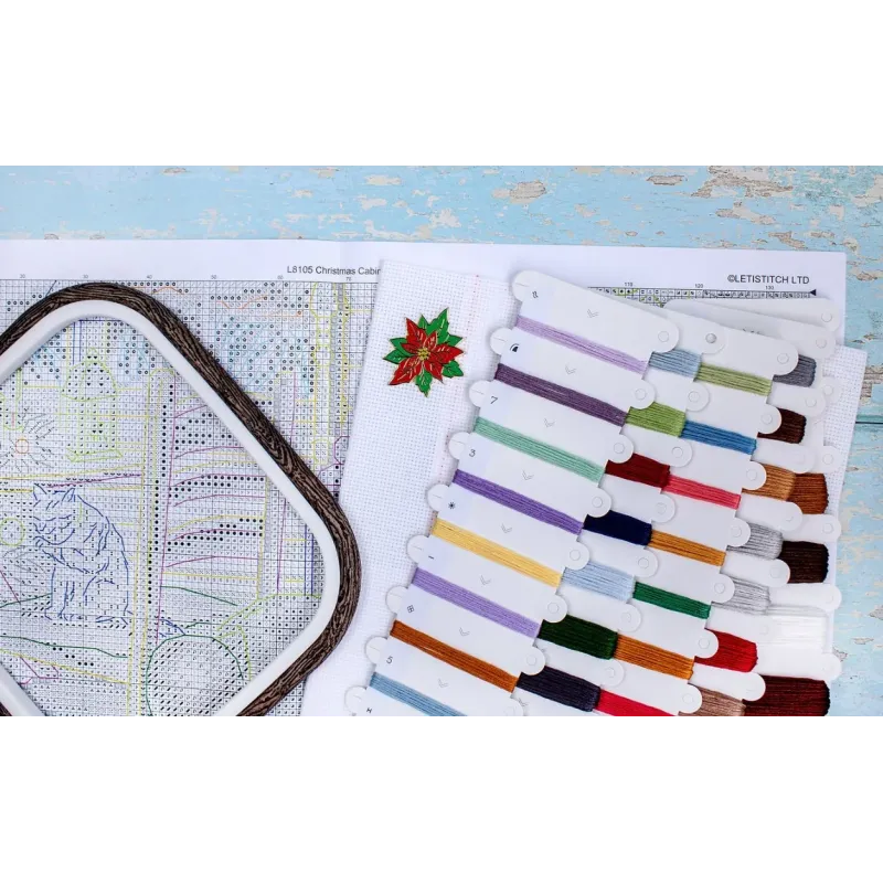 Набор для вышивания крестом «Рождественский домик» 43x29 см SLETIL8105