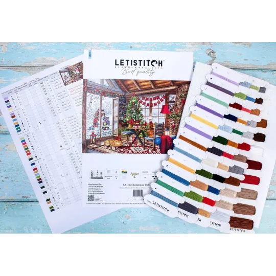 Набор для вышивания крестом «Рождественский домик» 43x29 см SLETIL8105