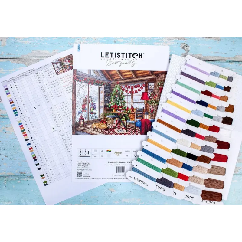 Набор для вышивания крестом «Рождественский домик» 43x29 см SLETIL8105