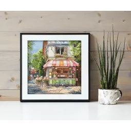 Cross stitch kit "Corner Shop" 24x24cm SLETIL8101