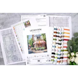 Cross stitch kit "Corner Shop" 24x24cm SLETIL8101