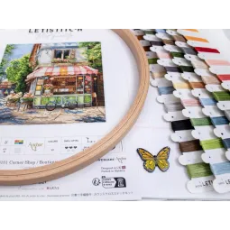 Kreuzstich-Set "Corner Shop" 24x24cm SLETIL8101