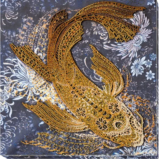 Kit de broderie de perles principal Poisson argenté (Scènes déco) AAB-823