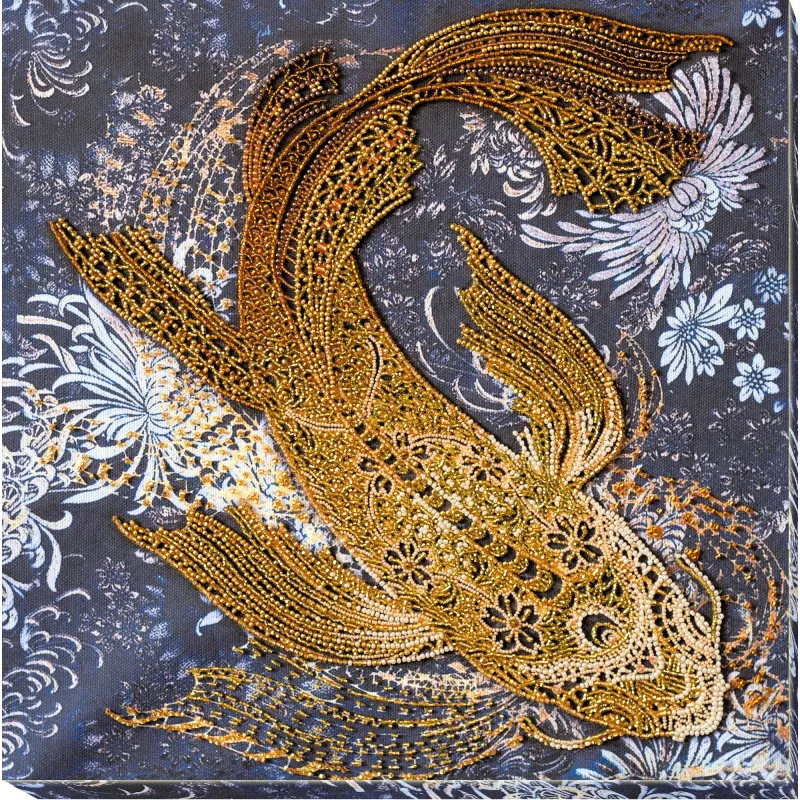 Kit de broderie de perles principal Poisson argenté (Scènes déco) AAB-823