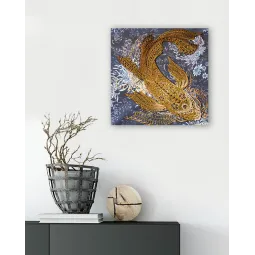 Kit de broderie de perles principal Poisson argenté (Scènes déco) AAB-823