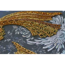 Kit de broderie de perles principal Poisson argenté (Scènes déco) AAB-823