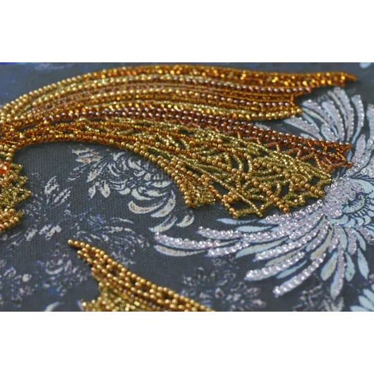 Kit de broderie de perles principal Poisson argenté (Scènes déco) AAB-823