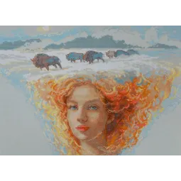 Siuvinėjimo kryželiu rinkinys - Aine kolekcija "Motina Gamta. Žemė" 40x30 cm SRA1003