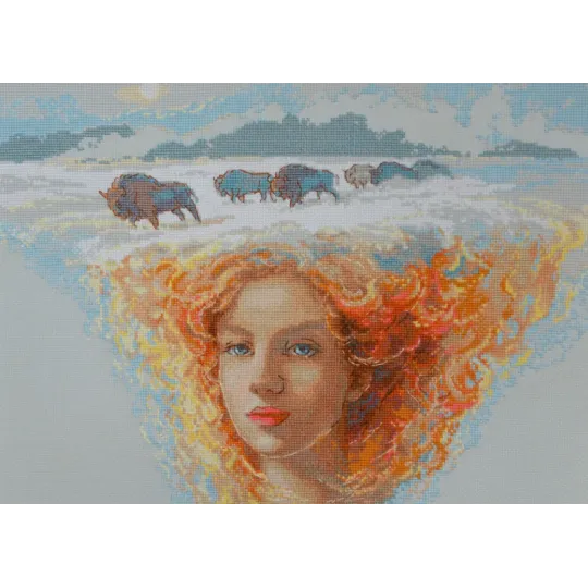 Kit de point de croix - Collection Aine "Mother Nature. Earth" 40x30 cm SRA1003