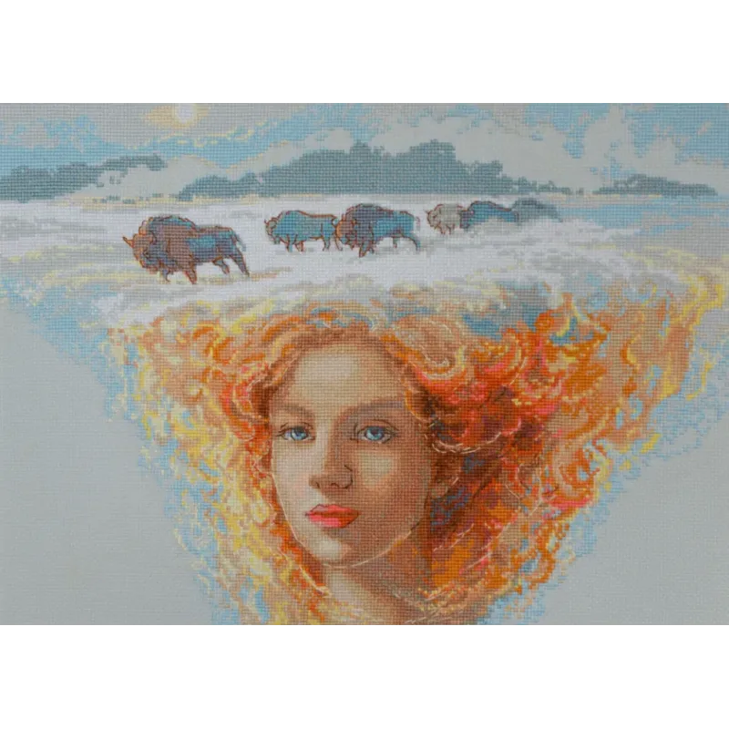 Kit de point de croix - Collection Aine "Mother Nature. Earth" 40x30 cm SRA1003