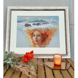 Siuvinėjimo kryželiu rinkinys - Aine kolekcija "Motina Gamta. Žemė" 40x30 cm SRA1003