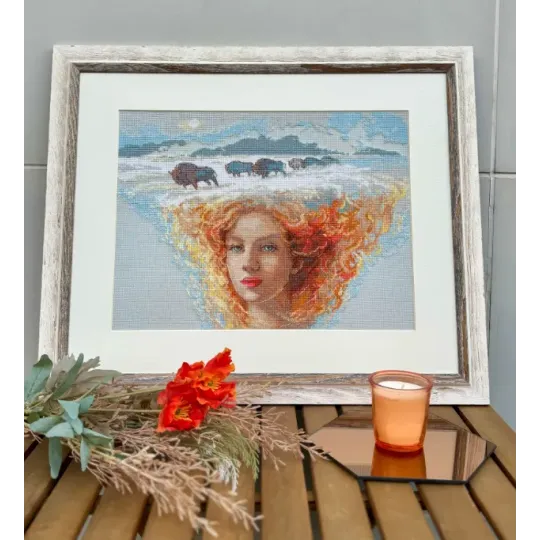 Kit de point de croix - Collection Aine "Mother Nature. Earth" 40x30 cm SRA1003