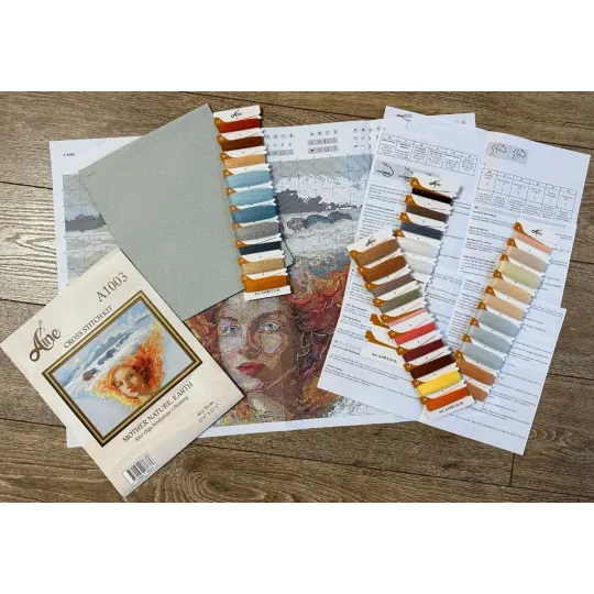 Kit de point de croix - Collection Aine "Mother Nature. Earth" 40x30 cm SRA1003