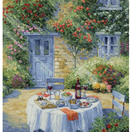 Kit de Point de Croix "Jardin Romantique" 31x32cm SBU5055