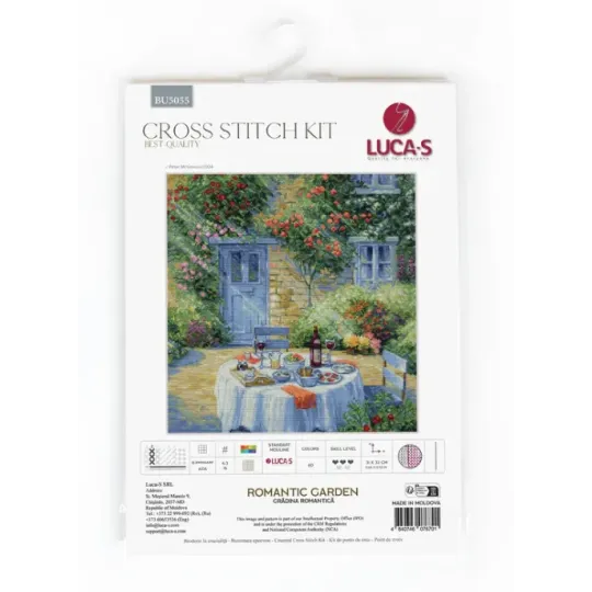 Kit de Point de Croix "Jardin Romantique" 31x32cm SBU5055