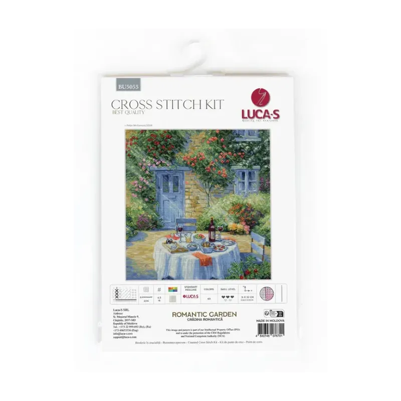 Kit de Point de Croix "Jardin Romantique" 31x32cm SBU5055