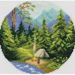 Siuvinėjimo kryželiu rinkinys PANNA "Rytas miške" PPS-7075