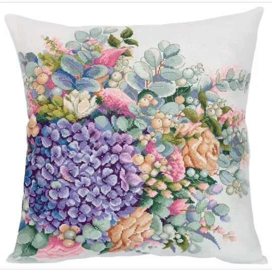 Kreuzstich-Set PANNA "Kissen. Hortensie" PPD-7303