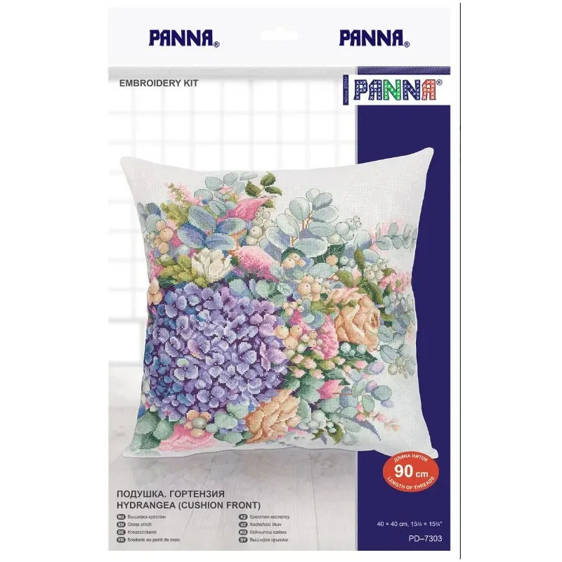 Kreuzstich-Set PANNA "Kissen. Hortensie" PPD-7303