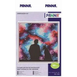 Siuvinėjimo kryželiu rinkinys PANNA "Geriausi draugai Visatoje" PKS-7250