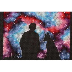 Kit de point de croix PANNA "Meilleurs amis dans l'univers" PKS-7250