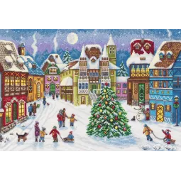 Набор для вышивания крестом PANNA "Magic town" PGM-7095