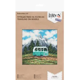 Kit de point de croix KLART "Voyage sur roues" KL8-512