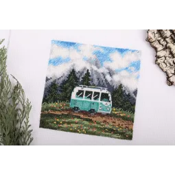 Cross stitch kit KLART "Travel on wheels" KL8-512