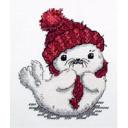 Cross stitch kit KLART "Seal in a hat" KL8-307 (D)
